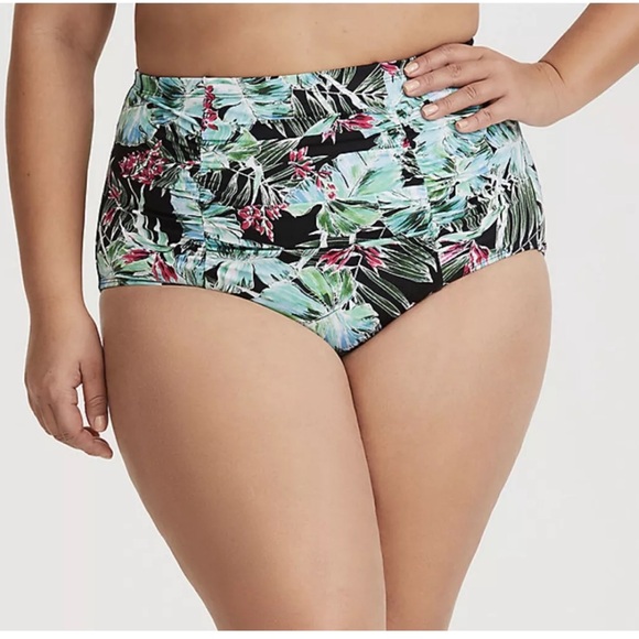 torrid Other - TORRID PLUS SIZE BIKINI SWIM BOTTOM RUCHED TROPICAL SIZE TORRID 1
